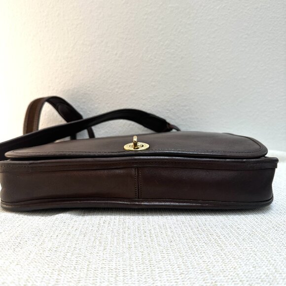 Vintage Coach Suspender Bag 9490, in Mocha Leather, Pre serial NYC early 70s - Picture 9 of 15